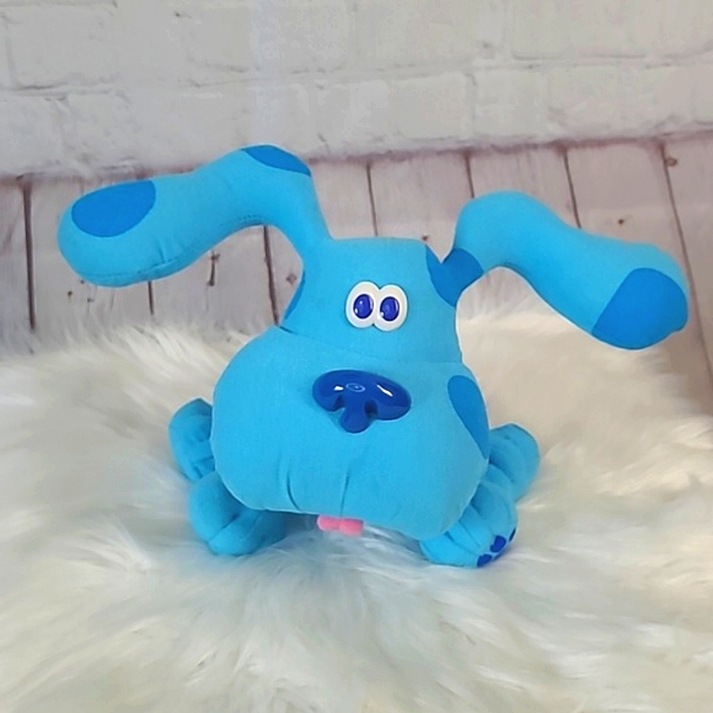 Vintage Tyco 1997 90s Mattel Blues Clues Poseable Blue Plush Stuffed Animal Nick - Picture 5 of 17